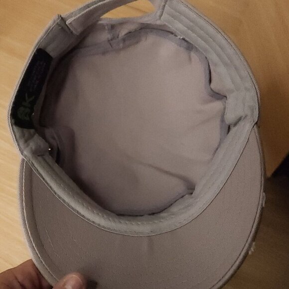 BK Grey Cadet Style Cap Hat Animal Print Floral Detail - Picture 5 of 6